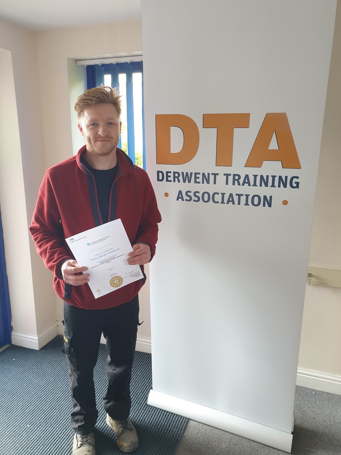 Tom passes apprenticeship exams with flying colours