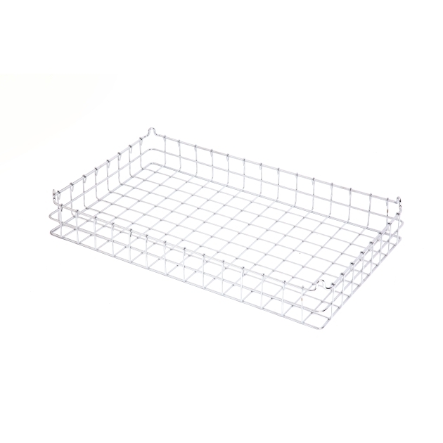 Chrome Plated Wire Stacking Basket - 100mm deep