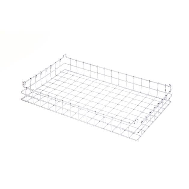 Chrome Plated Wire Stacking Basket - 100mm deep