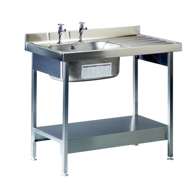 1000mm x 600mm Sink - Single Bowl / Single Drainer