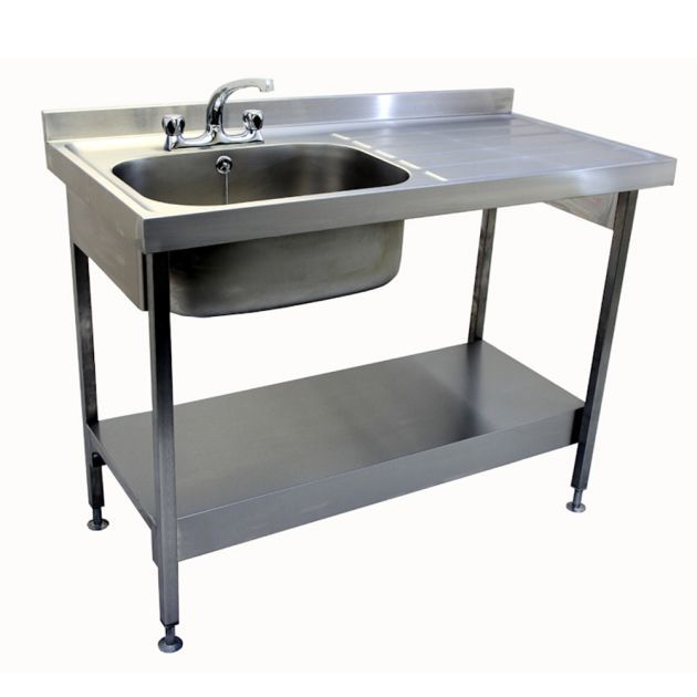 1200mm x 600mm Sink - Single Bowl / Single Drainer