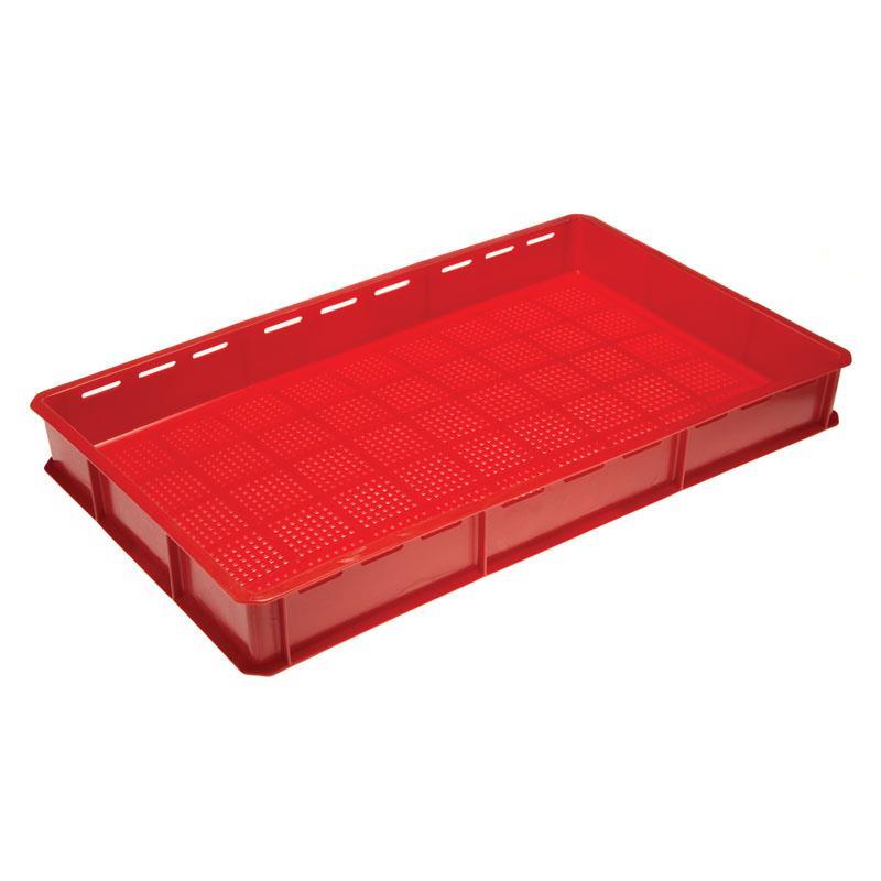 20 litre Bakery Tray with Fine Mesh Base and Slotted Sides 765mm x 455mm Range 765 x 455 range Invicta Bakeware. Industrial baking and plastic products for the bakery catering and food processing indu...