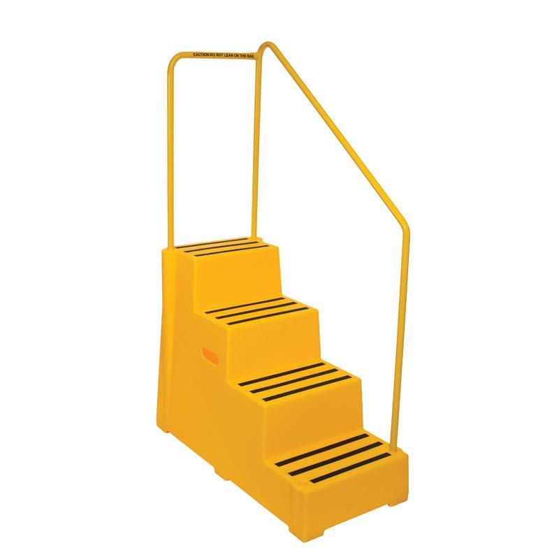 Four-step Safety Step with Hand Rails